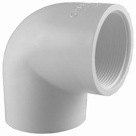 Pipe Fitting, PVC Reducing Ell, 90-Degree, White, 1 x 1/2-In.