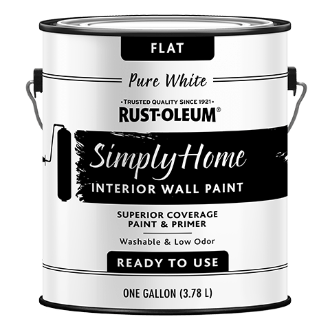 Rust-Oleum® Simply Home® Interior Wall Paint Flat Pure White (Gallon, Flat Pure White)