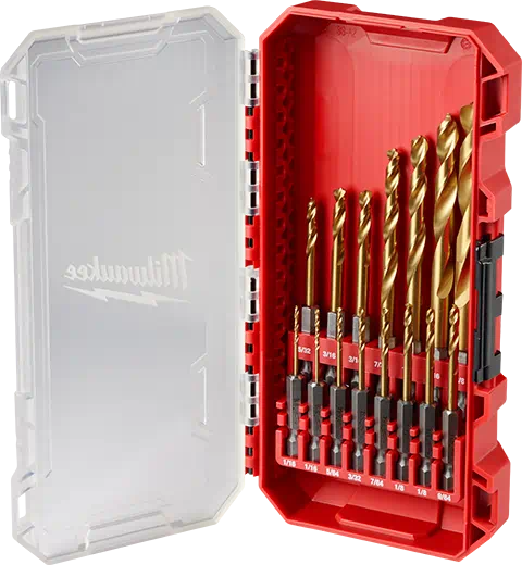 Milwaukee® SHOCKWAVE Impact Duty™ RED HELIX™ Titanium Drill Bit Set - 15PC
