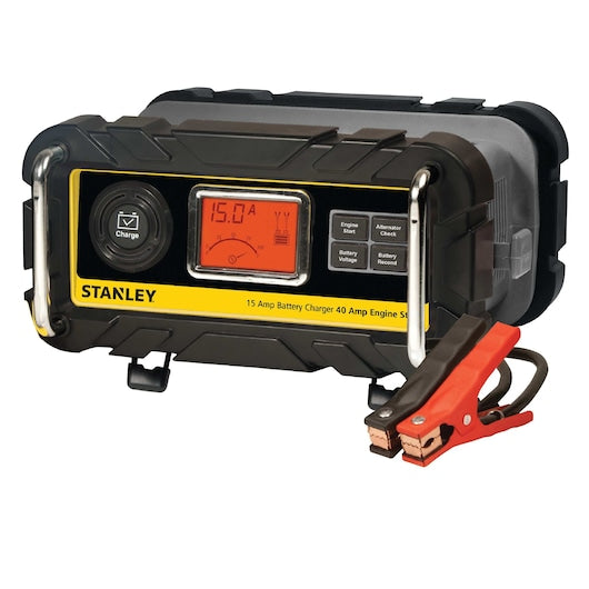 Stanley 15 Amp Battery Charger with 40 Amp Engine Start