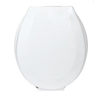 H2 Brands Aqua Plumb Plastic Toilet Seat (White, Round, Economy)