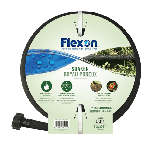 Flexon Soaker Hose 5/8 X 50' (5/8 X 50', Black)