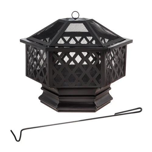 Plow & Hearth Hexagon Wood-Burning Fire Pit