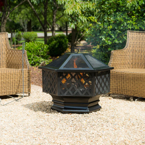 Plow & Hearth Hexagon Wood-Burning Fire Pit