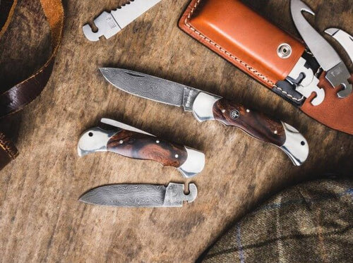 Boker Optima Ironwood Damast Pocket Knives