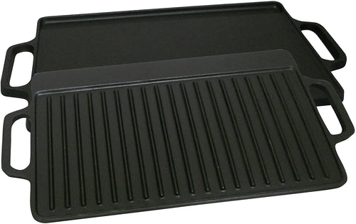 Metal King Two-sided Pre-Seasoned Cast Iron Griddle
