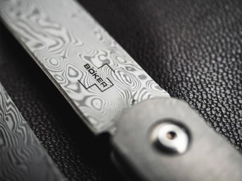 Boker LRF Damascus Pocket Knives