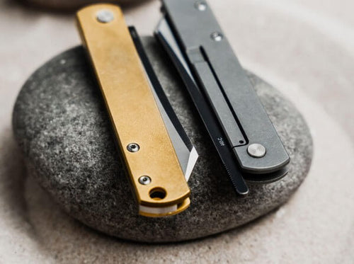 Boker Zenshin 42 Brass Pocket Knives