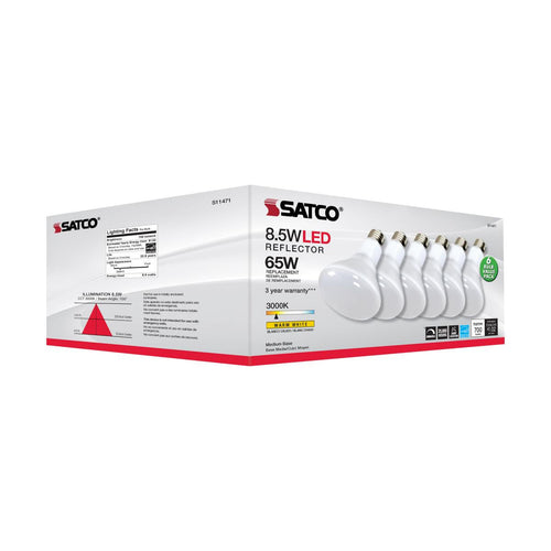 Satco S11471 8.5BR30/LED/830/120V/6PK