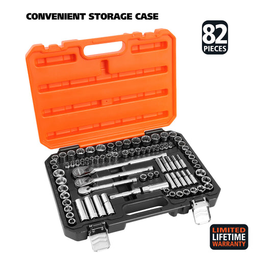 GreatNeck HC82U 82 Piece Multi-Drive Mechanic's Tool Set - SAE & Metric