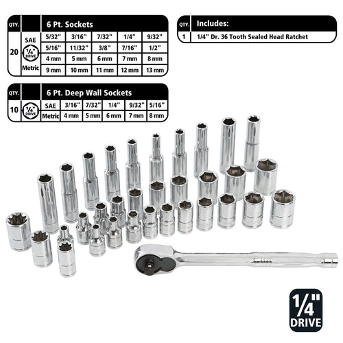 GreatNeck HC82U 82 Piece Multi-Drive Mechanic's Tool Set - SAE & Metric