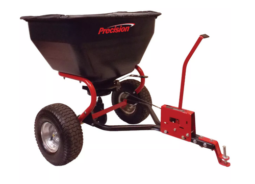 Precision ATV 200 Lb. Capacity Tow Behind Broadcast Spreader with Cover