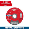 Milwaukee 4-1/2 x .045 x 7/8 Ceramic+ Metal Cut Off Wheel -Type 1