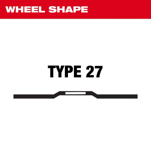 Milwaukee 4-1/2 x 1/4 x 7/8 Performance+ Metal Grinding Wheel - Type 27