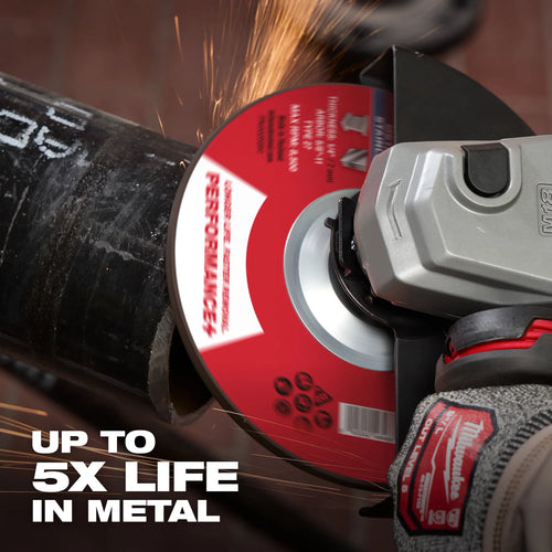Milwaukee 4-1/2 x 1/4 x 7/8 Performance+ Metal Grinding Wheel - Type 27
