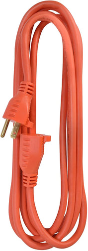 Coleman Cable Systems Vinyl Outdoor Extension Cord, Orange, 15-Feet