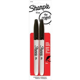 Fine-Point Permanent Markers, Black, 2-Ct.