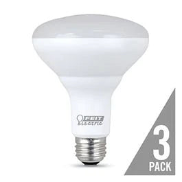 LED Light Bulb, BR30, 650 Lumens, 9.5-Watt, 3-Pk.