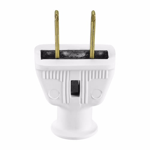 Eaton Cooper Wiring Straight Blade Plug 15A, 125V White (125V, White)