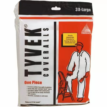 Trimaco DuPont  White Heavy-Duty Tyvek Disposable Coverall 3X-Large