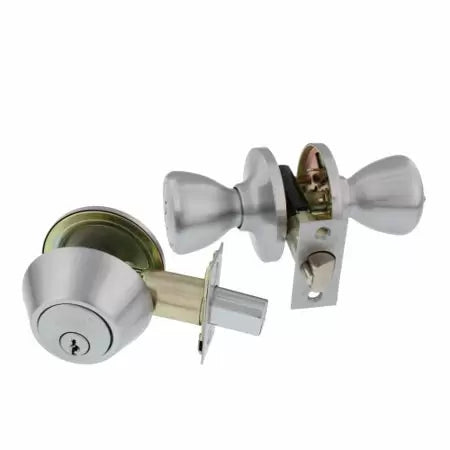 Guard Security Combo Entry Lock Single Cylinder Deadbolt Stainless Steel