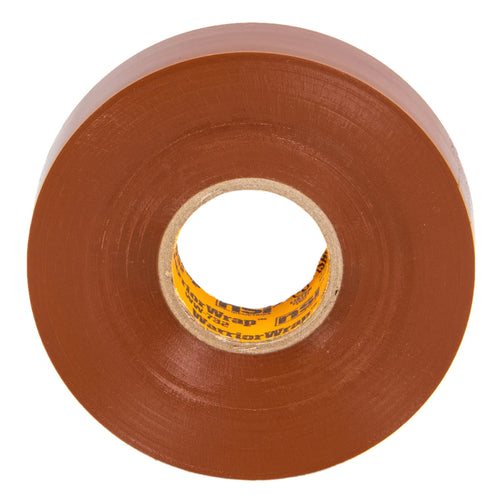 NSI Industries WW-732-BN WarriorWrap Premium Medium 3/4 in. x 66 ft. 7 mil Vinyl Electrical Tape, Brown