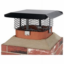 Adjustable Chimney Cap, Black Steel, 3/4