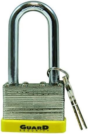 Guard Security Laminated Steel Padlock with 1-3/4-Inch  Long Shackle