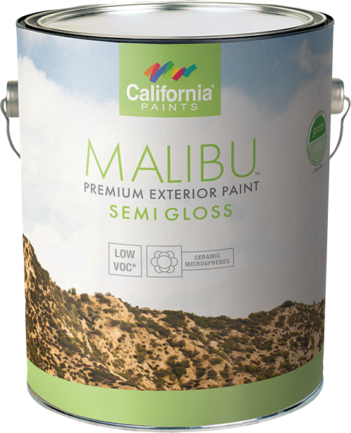 California Products Malibu Premium Exterior Paint Semi Gloss Super Hide White - 1 Gallon (1 Gallon, White)