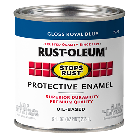 Rust-Oleum® Protective Enamel Brush-On Paint Gloss Royal Blue (Quart, Gloss Royal Blue)