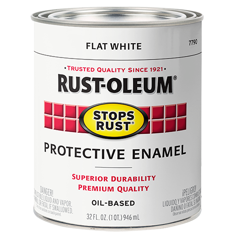 Rust-Oleum® Protective Enamel Brush-On Paint Flat White (32 Oz, Flat White)
