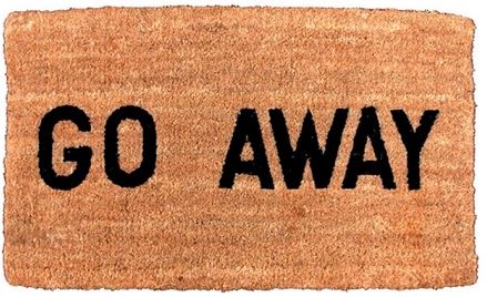 T.w Evans Cordage 16 X 27 Go Away Cocoa Mat