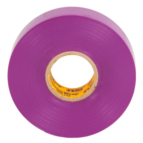 NSI Industries WW-732-VT WarriorWrap Premium 3/4 in. x 66 ft. 7 mil Vinyl Large Electrical Tape, Violet