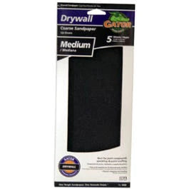 Drywall Paper, Medium Grit, 4-3/8 x 11-In., 5-Pk.