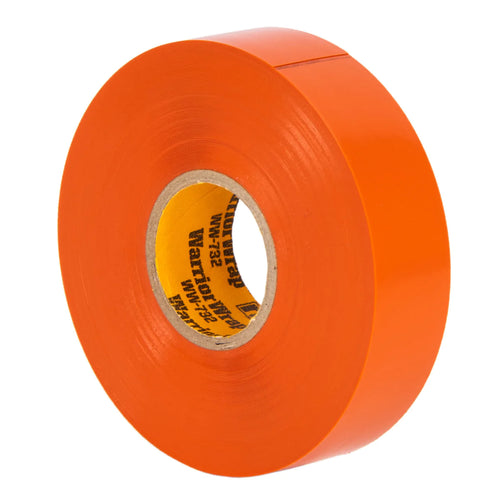 NSI Industries WW-732-OR WarriorWrap Premium 3/4 in. x 66 ft. 7 mil Vinyl Large Electrical Tape, Orange