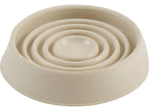 Shepherd Hardware 1-3/4-Inch Round Rubber Furniture Cups, Off-White, 4-Pack