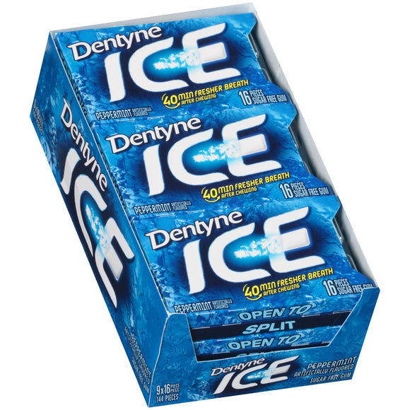 Dentyne Ice Peppermint, 7.6 Ounce (Pack of 9)