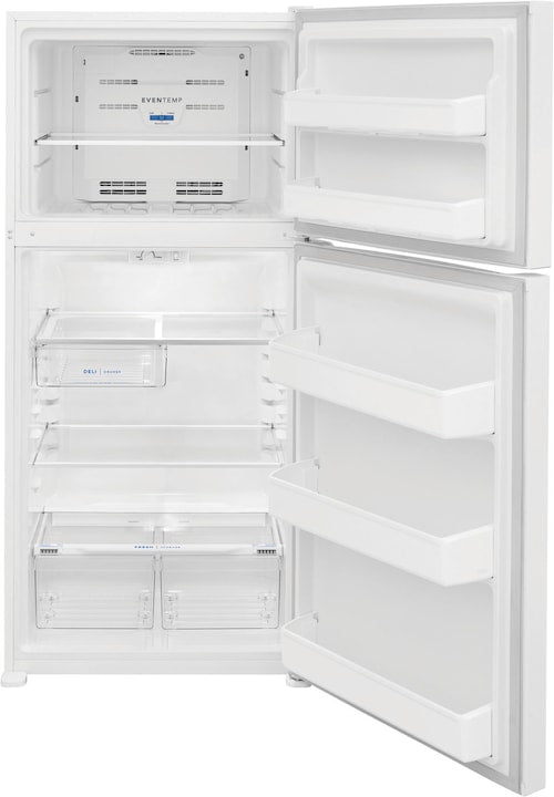 Frigidaire 18.3 Cu. Ft. Top Freezer Refrigerator LED Lighting Frost Free Defrost ADA Compliant in White (18.3 Cu. Ft., White)