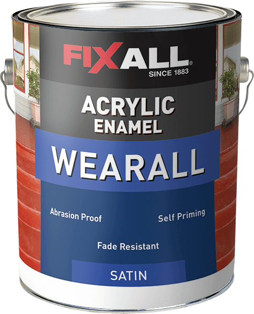 FixAll  Wearall Acrylic Enamel Satin Battleship Gray - 1 Gallon (1 Gallon, Battleship Gray)