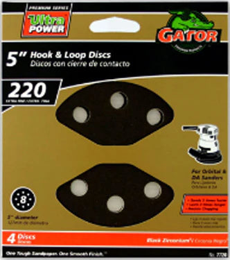 PREMIUM 5  8-HOLE HOOK   LOOP 220# 5PK