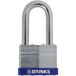 Brinks Commercial 50mm laminated Steel Padlock with 2 inch BORON Steel Shackle