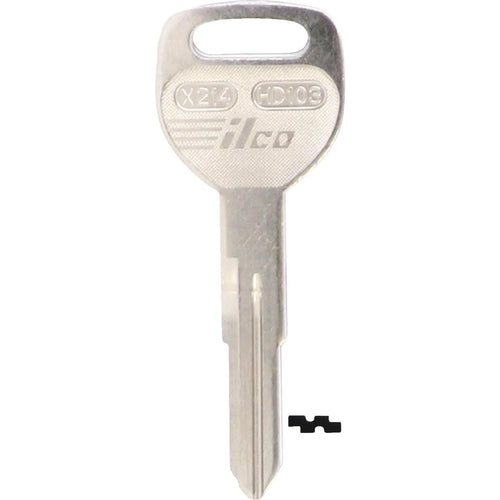 ILCO Honda Nickel Plated Automotive Key, HD103 (10-Pack)