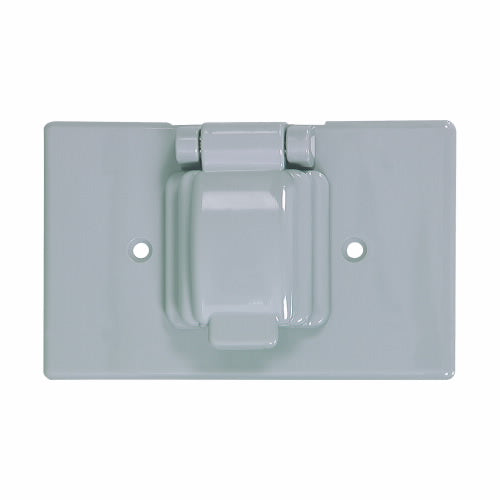 Eaton Cooper Wiring Non-Metallic Single Receptacle Cover 1 Gang, Gray (1 Gang, Gray)