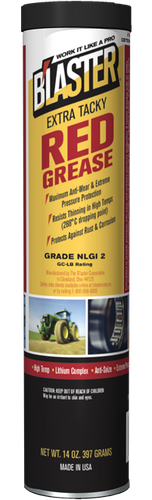 Blaster Extra Tacky Red Grease Cartridge 14 Oz. Automotive Lubricant