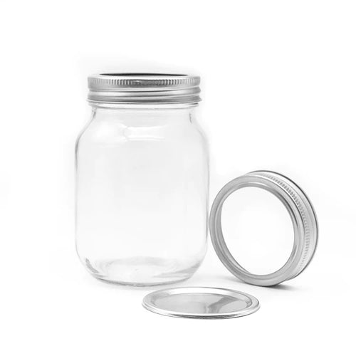 Kerr Canning Jars Regular Mouth Pint (16 oz.) Mason Jars with Lids and Bands