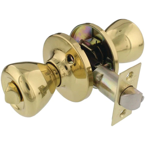 Guard Security Classic Tulip Style Entry Keyed Different Polished Brass