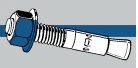 Midwest Fastener TorqueMaster Blue Wedge Anchors 1/4 x 2-1/4