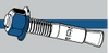 Midwest Fastener TorqueMaster Blue Wedge Anchors 5/16 x 3
