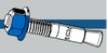 Midwest Fastener TorqueMaster Blue Wedge Anchors 1/2 x 2-3/4