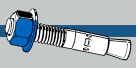 Midwest Fastener TorqueMaster Blue Wedge Anchors 5/8 x 6